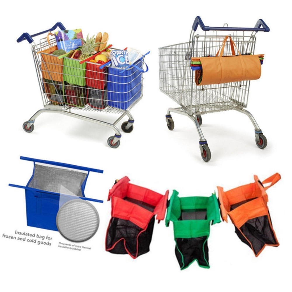 WhozzEco Shopping Cart Bags, Set of 4 - Picture 4 of 4
